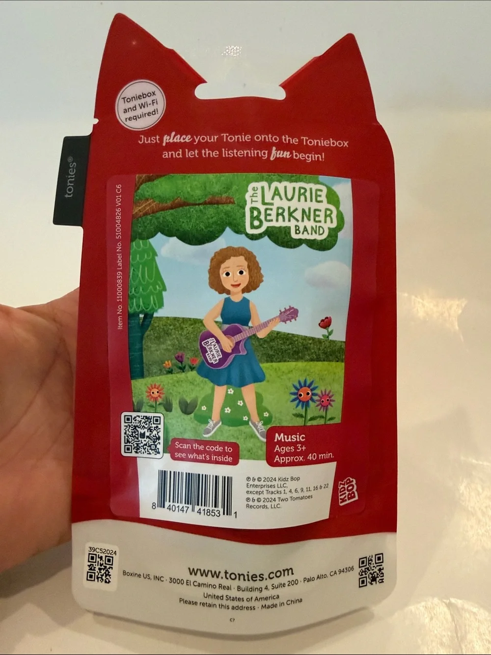 NWT Tonies Laurie Berkner Band Purple Guitar Girl Tonie - Kids Music Character